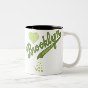Café Em Dois Tons Amor para a caneca de Brooklyn 2
