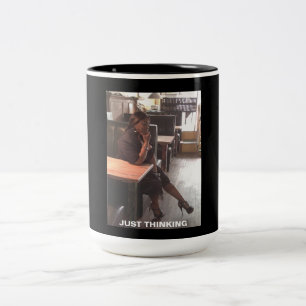 Café Em Dois Tons Apenas caneca 15oz de pensamento
