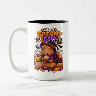 Café Em Dois Tons Apenas uma Caneca de Halloween Capivara Fofo Assus