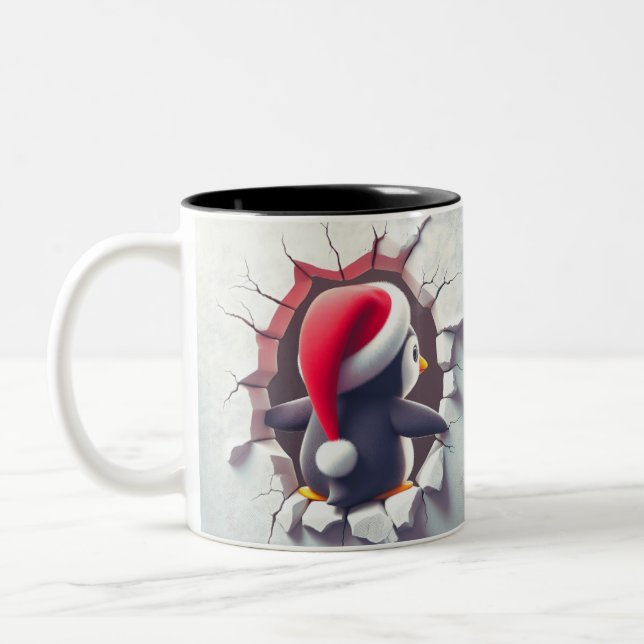 Café Em Dois Tons Apresentação de caneca de Natal (Esquerda)