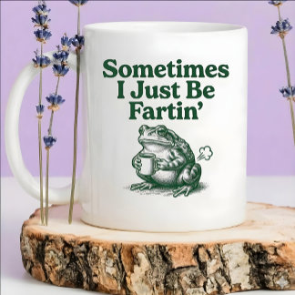 Café Em Dois Tons Às vezes eu só estou peidando, Caneca engraçada de