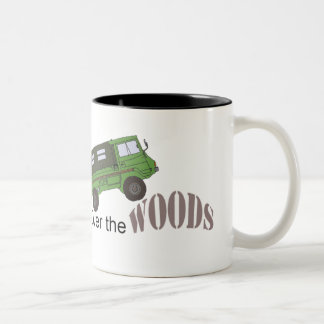 Café Em Dois Tons Através do rio e sobre as madeiras - caneca de