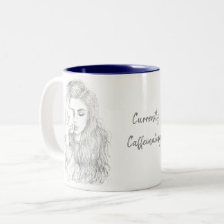 Café Em Dois Tons Atualmente caneca de Caffeinating