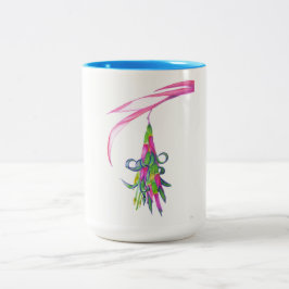 Café Em Dois Tons Azul da planta de amizade caneca do Dois-Tom de 15