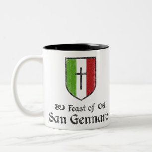 Café Em Dois Tons Banquete da caneca do festival de San Gennaro New