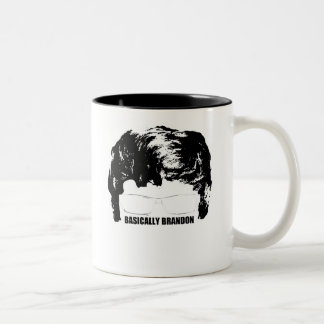 Café Em Dois Tons Basicamente caneca do logotipo de Brandon
