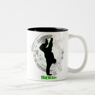 Café Em Dois Tons BBoy caneca de 4 vidas