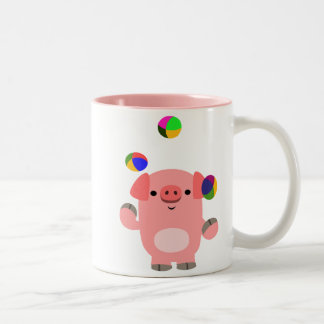 Café Em Dois Tons Bela caneca de cartoon