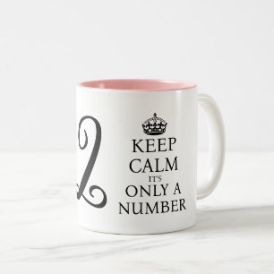 Café Em Dois Tons Bonita, calma, citação 32º presente de caneca de c