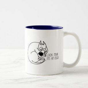 Café Em Dois Tons Cabeça engraçada do ovo da caneca de bull terrie