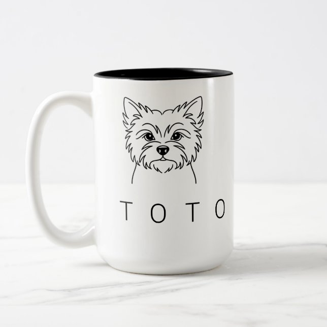 Café Em Dois Tons Cairn Terrier | Caneca Personalizada de 15oz Herit (Esquerda)