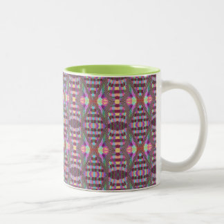 Café Em Dois Tons Caleidoscópio roxo caneca do Dois-Tom de 11 onças