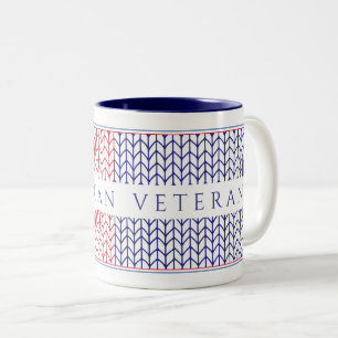 Café Em Dois Tons "CAMARADA VETERANO AMERICANO" Caneca Navy de Duas