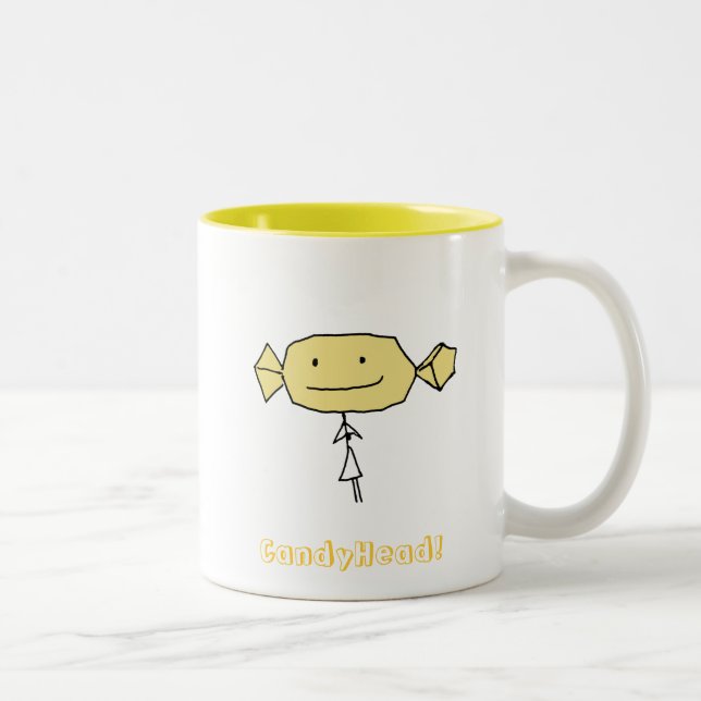 Café Em Dois Tons CandyHead eu gosto do amarelo da caneca de u (Direita)