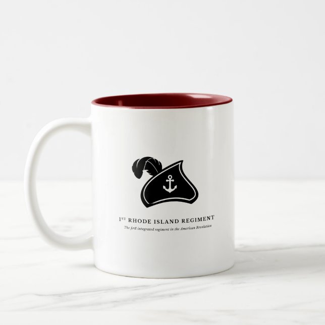 Café Em Dois Tons Caneca — 1º Regimento de Rhode Island (Esquerda)
