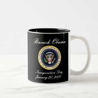 Café Em Dois Tons Caneca 2009 da inauguração de Obama