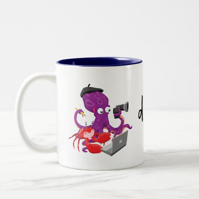 Café Em Dois Tons Caneca 2009 do caráter de Danimations (Esquerda)