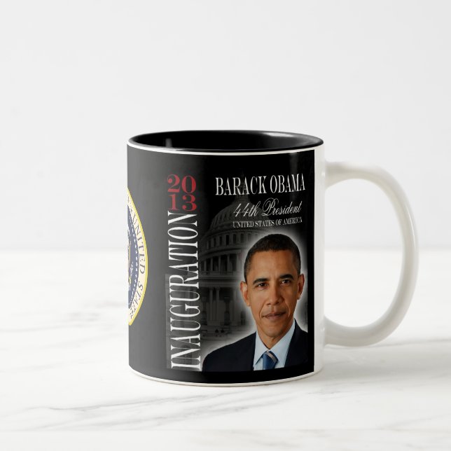 Café Em Dois Tons Caneca 2013 comemorativa da inauguração de Obama (Direita)
