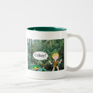 Café Em Dois Tons Caneca 2 do caçador de Croc