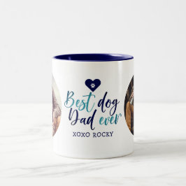 Café Em Dois Tons Caneca 2 Fotos Melhor Pai de Cachorro do Mundo