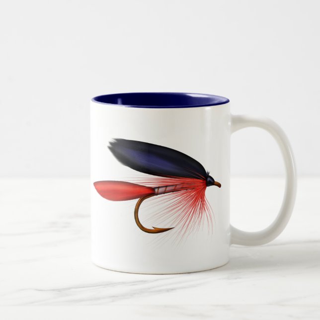 Café Em Dois Tons Caneca 5 de Fishermans da mosca (Direita)