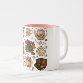 Café Em Dois Tons caneca aconchegante de outono