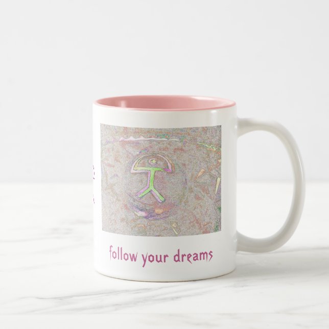 Café Em Dois Tons Caneca afortunada da sonata de Indalo (Direita)