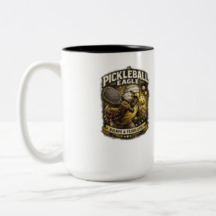 Café Em Dois Tons Caneca Águia Vintage de Pickleball – Pi Corajoso e