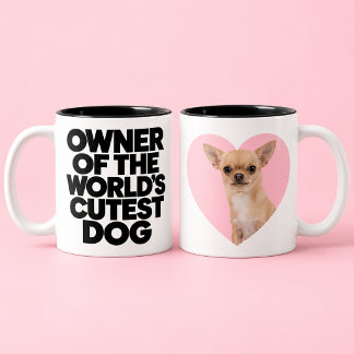 Café Em Dois Tons Caneca Amante de Cachorro Engraçado Adicionar Foto