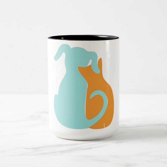 Café Em Dois Tons Caneca Amante de Cachorros (Centro)