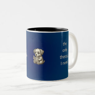 Café Em Dois Tons Caneca Amante de Livros Cachorrinho Leitura Azul T