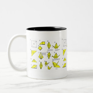 Café Em Dois Tons Caneca amarela de Origami