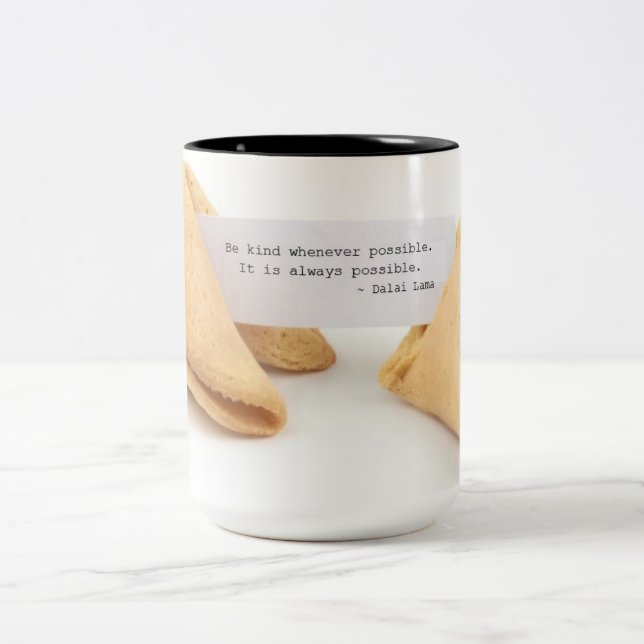 Café Em Dois Tons Caneca amável do biscoito de fortuna (Centro)