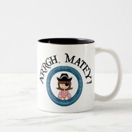 Café Em Dois Tons Caneca amiga da menina do pirata de Arrgh