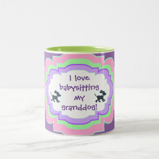Café Em Dois Tons caneca - amor de I que babysitting meu granddog