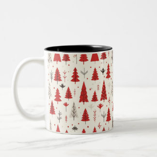 Café Em Dois Tons Caneca Árvore de Natal Festiva