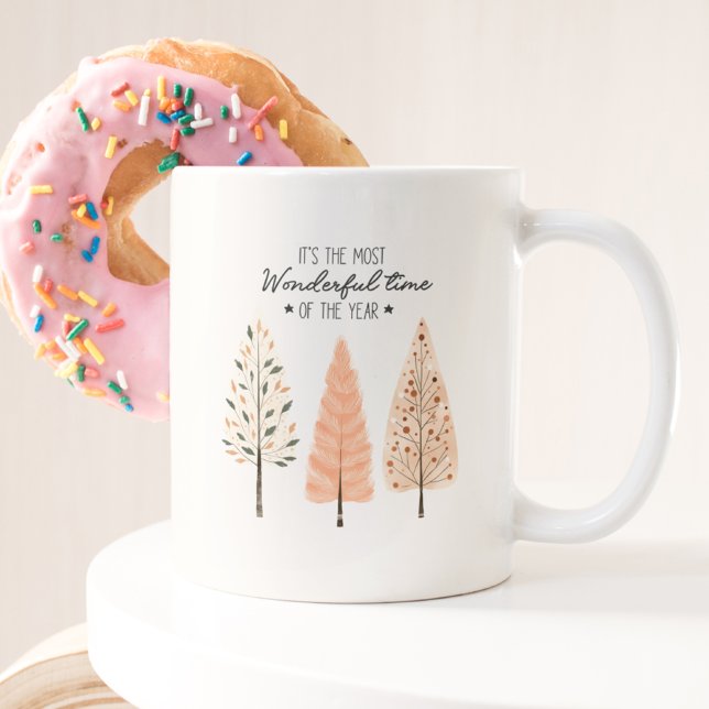 Café Em Dois Tons Caneca Árvore de Natal Pinheiro – Estilo Minimal H (Criador carregado)