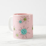 Café Em Dois Tons Caneca atômica icónica cor-de-rosa do Dois-Tom de<br><div class="desc">Este teste padrão atômico icónico cor-de-rosa da caneca do Dois-Tom de Starbursts caracteriza starbursts atômicos icónicos. Isso é direito! A velha escola, primeira senhora Cor-de-rosa coloriu o fundo com salpicos do ouro é o contexto perfeito para a turquesa vibrante, o aipo reconfortante, e os círculos coloridos do verde kitschy da...</div>