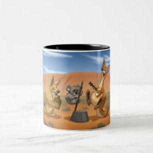 Café Em Dois Tons Caneca australiana da banda de jarro