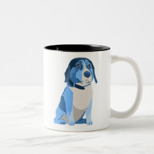 Café Em Dois Tons Caneca azul de Ned