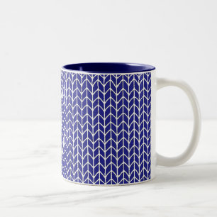 CAFÉ EM DOIS TONS CANECA AZUL REAL TECIDO NAVY DE DUAS CORES