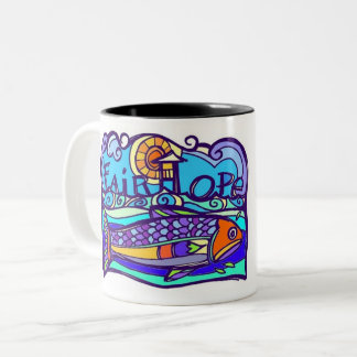 Café Em Dois Tons Caneca bonita e original de Fairhope