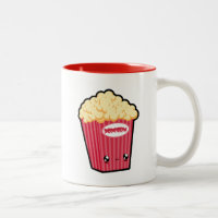 Caneca bonito da pipoca de Kawaii