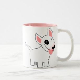 Café Em Dois Tons Caneca bonito de bull terrier dos desenhos
