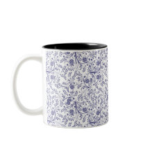 Caneca Branca de Elegância Botânica