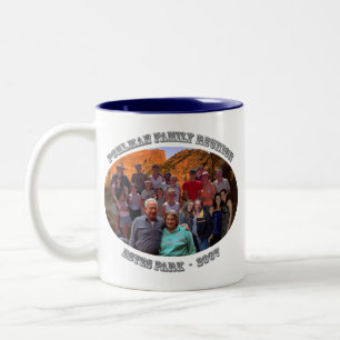 Café Em Dois Tons caneca canhota para a reunião de família do