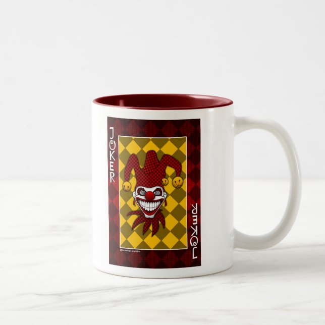 Café Em Dois Tons Caneca Carta de Coringa (Direita)