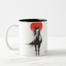 Caneca Cavalo de Fogo Lua Vermelha