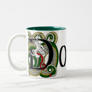 Café Em Dois Tons Caneca celta do dragão de Donnelly