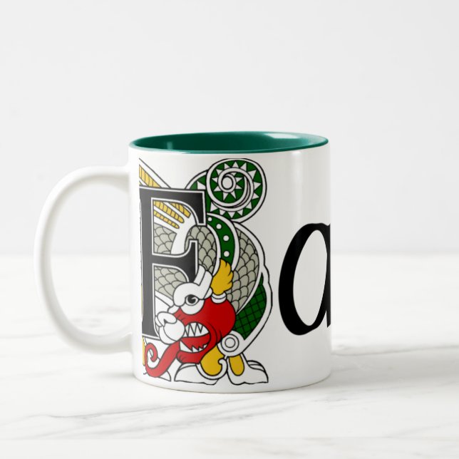 Café Em Dois Tons Caneca celta do dragão de Fahey (Esquerda)